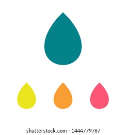 Droplet vector icon. Web design icon. Drop falls, water droplet. Drop of oil illustrator. Drop of rain icon. Vector EPS 10