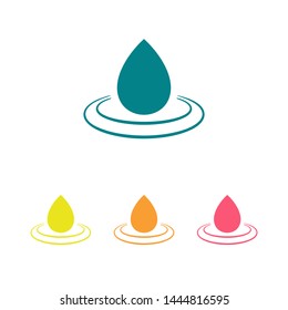 Droplet vector icon. Web design icon. Drop falls, water droplet. Drop of oil illustrator. Drop of rain icon. Vector EPS 10