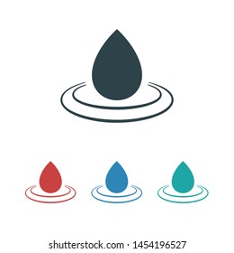 Droplet vector icon. Web design icon. Drop falls, water droplet. Drop of oil illustrator. Drop of rain icon. Vector EPS 10