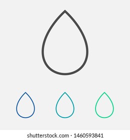 Droplet vector icon. Web design icon. Drop falls, water droplet. Drop of rain icon. Vector EPS 10