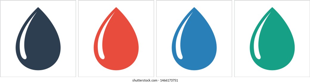 Droplet vector icon. Web design icon. Drop falls, water droplet. Drop of oil illustrator. Drop of rain icon. Vector EPS 10