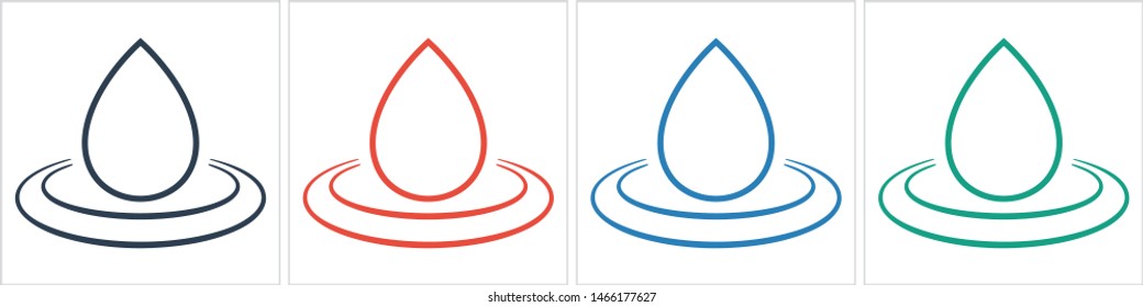 Droplet vector icon. Web design icon. Drop falls, water droplet. Drop of oil illustrator. Drop of rain icon. Vector EPS 10