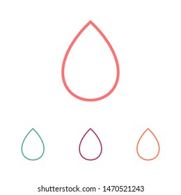 Droplet vector icon. Web design icon. Drop falls, water droplet. Drop of oil illustrator. Drop of rain icon. Vector EPS 10
