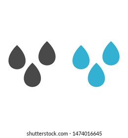 Droplet vector icon. Web design icon. Drop falls, water droplet. Drop of oil illustrator. Drop of rain icon. Vector EPS 10
