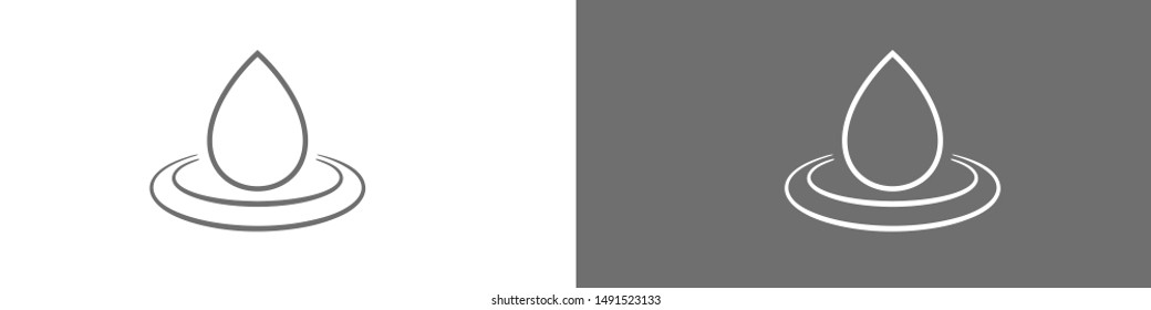 Droplet vector icon. Web design icon. Drop falls, water droplet. Drop of oil illustrator. Drop of rain icon. Vector EPS 10