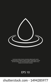 Droplet vector icon. Web design icon. Drop falls, water droplet. Drop of oil illustrator. Drop of rain icon. Vector EPS 10