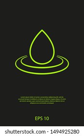 Droplet vector icon. Web design icon. Drop falls, water droplet. Drop of oil illustrator. Drop of rain icon. Vector EPS 10