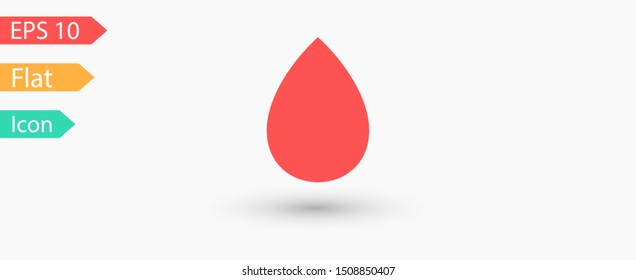 Droplet vector icon. Web design icon. Drop falls, water droplet. Drop of oil illustrator. Drop of rain icon. Vector EPS 10