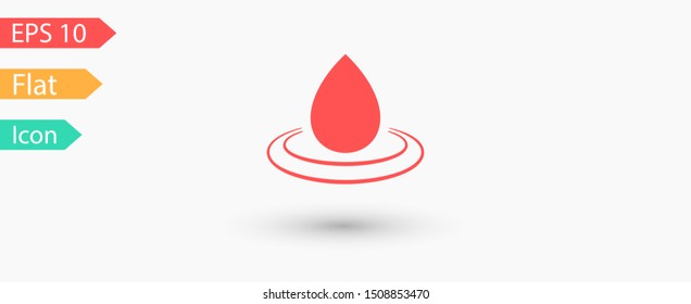 Droplet vector icon. Web design icon. Drop falls, water droplet. Drop of oil illustrator. Drop of rain icon. Vector EPS 10