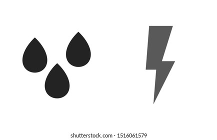 Droplet vector icon. Web design icon. Drop falls, water droplet. Drop of oil illustrator. Drop of rain icon. Vector EPS 10