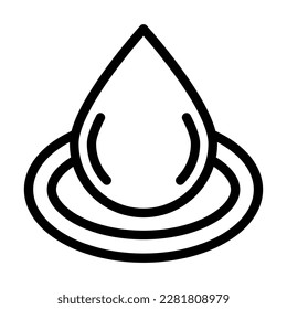 Droplet Vector Line Icon Design