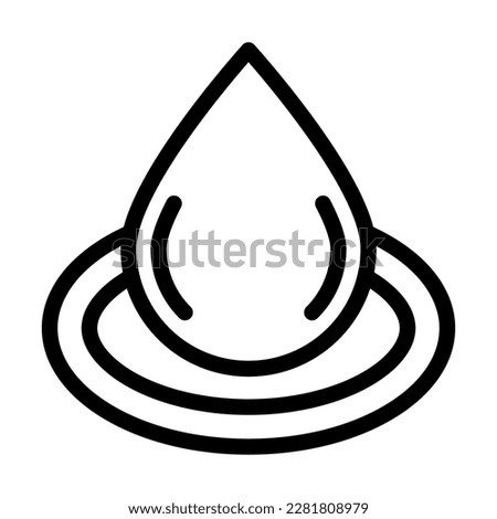 Droplet Vector Line Icon Design