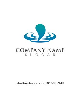 Droplet water creative simple vector logo design template