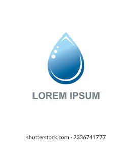 Droplet water logo vector image
