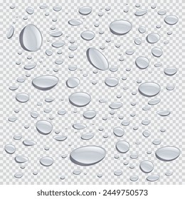 Droplet Water On Transparent BAckground Illustration 