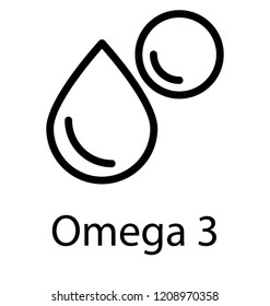 Droplets of fatty acids omega 3