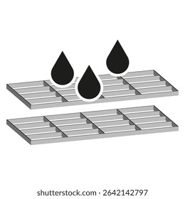 Droplets icon design. Water tile surface. Vector wet element. Sanitary moisture symbol.