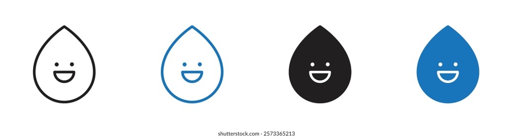 Droplets icon Flat line symbol