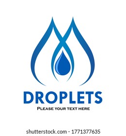 Droplets logo design template illustration