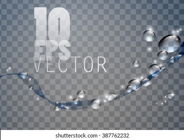 droplets on a transparent mesh