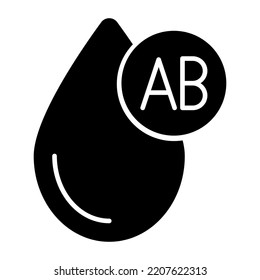 Droplets Showcasing Ab Blood Group Icon