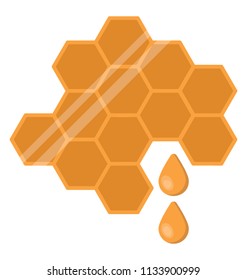 
Droplets of thick liquid depicting honey 
