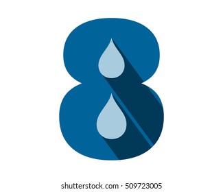droplets typography typeset logotype numeral numeric nominal image vector icon