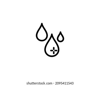 Droplets vector isolated outline icon. Drops vector icon illustration