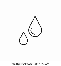droplets of water icon sign vector
