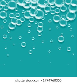 droplets of water on blue background design