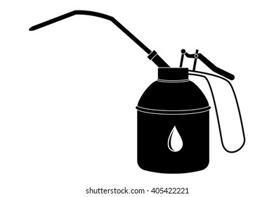 Drop-oilier. Car service tool. Vector illustration isolated on white background