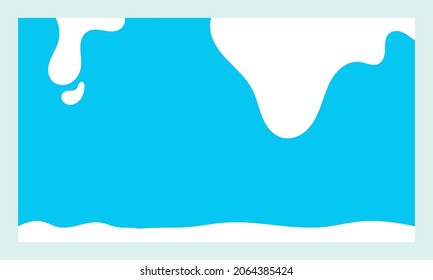 dropped ice vector illustration in blue background