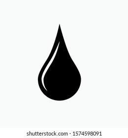 Dropped Water Icon - Blood Vector, Oil Sign and Symbol for Design, Presentation, Website or Apps Elements.