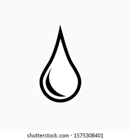 Dropped Water Icon - Vector, Sign and Symbol for Design, Presentation, Website or Apps Elements.,