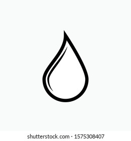 Dropped Water Icon - Vector, Sign and Symbol for Design, Presentation, Website or Apps Elements.,