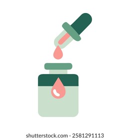 Dropper applying hydrating serum isolated vector illustration