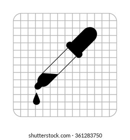 dropper  - black vector icon