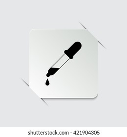 dropper  - black vector icon