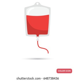Dropper for blood transfusion color flat icon for web and mobile design