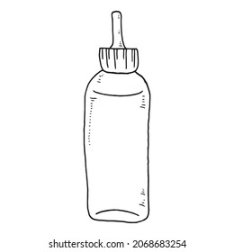 Dropper bottle. Essential oil vial mock up. Serum dropper flask, collagen essence beauty treatment. Pipette falcon, organic face aging care, aromatherapy.