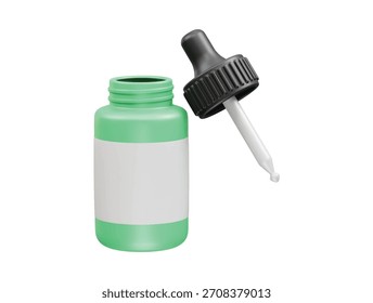 Dropper Flasche Symbol 3D Rendering Illustration 