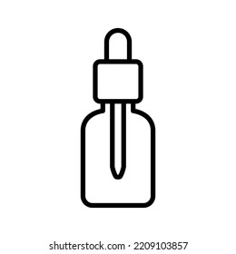 Dropper bottle icon. Beauty essence, serum or essential oil. Pictogram isolated on a white background. Vector illustration.