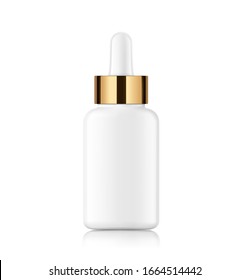 Dropper bottle mockup isolated on white background. Vector illustration. Front view. Сan be used for cosmetic, medical and other needs. EPS10.	

