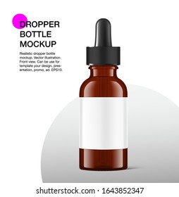 Mofa de botellas mojadas sobre fondo gris. Ilustración vectorial. Vista frontal. С puede utilizarse para necesidades cosméticas, médicas y de otro tipo. EPS10.