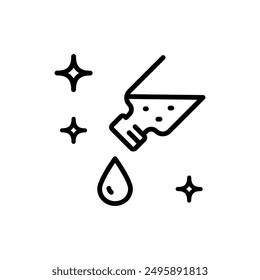 Dropper bottle with pipette line icon. Beauty essence, serum or essential oil. Simple vector illustration for beauty shop.