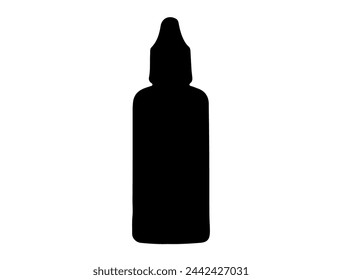 Cuentagotas botella silueta vector arte