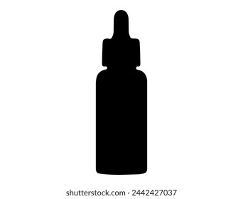 Cuentagotas botella silueta vector arte