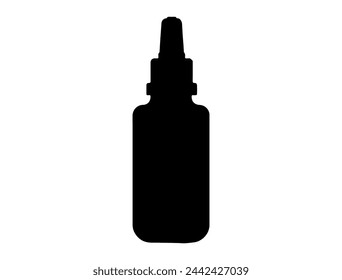 Dropper bottle silhouette vector art