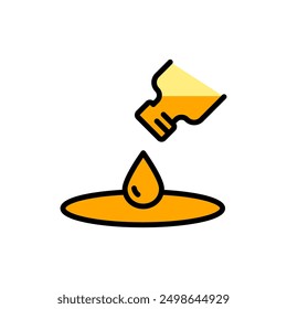 Dropper bottle simple icon. Beauty essence, serum or essential oil. Ayurveda, aromatherapy concept. Color flat symbol. Vector illustration for beauty shop.