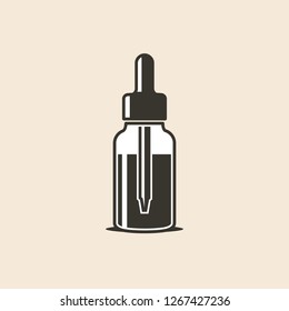 Dropper bottle vector icon illustration